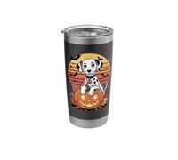Halloween Retro Dalmatian Dalmatians Dal Dally Dog Stainless Steel Insulated Tumbler