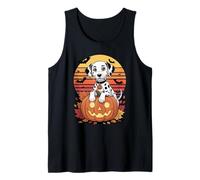 Halloween Retro Dalmatian Dalmatians Dal Dally Dog Tank Top