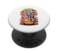 Halloween Retro Egyptian Mau PopSockets Adhesive PopGrip