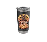 Halloween Retro German Shepherd GSD Stainless Steel Insulated Tumbler