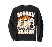 Halloween Retro Ghosts Spooky Season Funny Halloween Sweatshirt