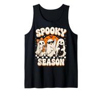 Halloween Retro Ghosts Spooky Season Funny Halloween Tank Top