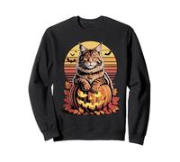 Halloween Retro Maine Coon American Longhair Sweatshirt