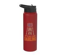 Halloween Retro TV Head Skeleton It's All Lies Darling Stainless Steel Insulated Water Bottle