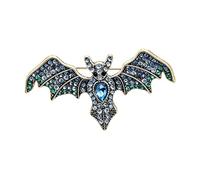 Halloween Rhinestone Bat Brooch, Gothic Style Lapel Pin Badge | Premium alloy bat brooch with durable electroplating, designed for festive outfits, fits for daily wear
