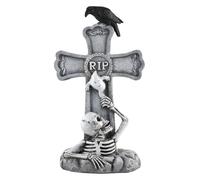 Halloween RIP Tombstones - Resin Skeleton Yard Sign Decorations | Halloween Tombstones for Cemetery, Outdoor Graveyard Display | Spooky Lawn Decor for Yard, Porch, Party & Haunted Houses(C)