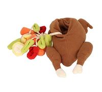 Halloween Roast Turkey Vegetable Sniffing Toy Pets Hide Food Leakage Consumption Physical Training Play Plush Dog Toys for Small and Medium Dogs