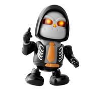 Halloween Robot Pumpkin, Light-Up Dancing Jack-O'-Lantern with LED Eyes & Spooky Music, Battery Powered, Prank Prop for Indoor/Outdoor Use, for Halloween Party Decorations