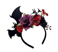 Halloween Rose Bat Hairband Elegant Costume Accessory Practical Resin Lightweight For Parties Role Play Gothic Halloween Hair Accessories