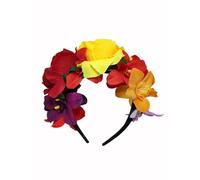 Halloween Rose Flower Headband Mexican Floral Hair Bands Day of the Dead Flower Crown Halloween Party Costume Headpiece Hair Accessories for Cosplay Carnival Party