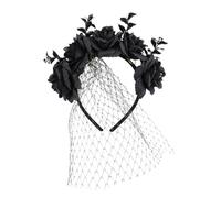 Halloween Rose Flower Headband - Rose Flower Headpiece For Halloween | Crown Headband Rose Hair Hoop, Flower Crown Headband, Halloween Rose Hair Hoop, Halloween Hair Hoop