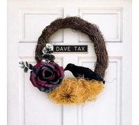 Halloween Roses Black Crow Wreath Fall Gatherings Owl Flower Wreath Seasonal Party For Indoor Outdoor Use Adaptive Aesthetic Appeal