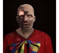 Halloween Rotten Face Bald Headgear Halloween Big Nose Headgear Horror Devil Creepy Novelty Costume Party Latex Full Head Devil Cosplay Black(yellow5,One Size)