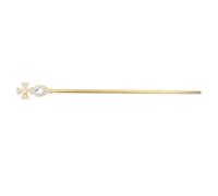 Halloween Royal King Scepter Cosplay Cane Prop Golden Rhinestone Metal
