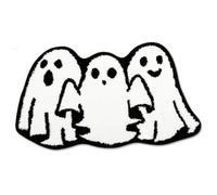 Halloween Rug, 31.5x19.7" Cute Ghost Halloween Bath Mat, Soft Water-Absorbent Halloween Bathroom Rug, Non Slip Halloween Door Mat Ghost Rug for Bathroom Kitchen Home Living Room