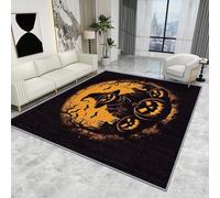 Halloween Rug Small - Halloween Rug - Pumpkin Witch Scary Jack-O'-Lantern Rugs, Gothic Spooky Creepy Carpet, Washable Rug Non Slip Low Pile Large Area Rugs, Halloween Home Decor Gifts, 100 X 150 cm