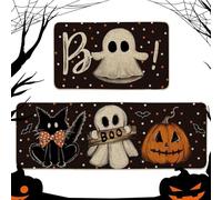 Halloween Rugs for Kitchen Floor - Bathroom Floor Mat Spooky Bat Carpet - Decorative Shower Mat Softness Bathmat for Bedroom, Living Room, Entrance Hall, Balcony