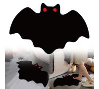 Halloween Rugs Mat,Red-eyed Bat Door Mat,Gothic Bath Rug,Halloween Funny Pattern Doormat, Non-Slip Machine Washable Soft Absorbent Shaggy Bath Rug, Spooky New Home Closing Housewarming Gift