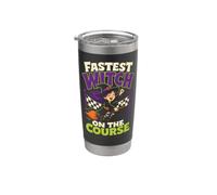 Halloween Runner Fastest Witch On The Course Witchy Gift Stainless Steel Insulated Tumbler