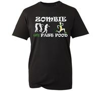 Halloween Running Lover T-Shirt, Xombies Hate Fast Food Spooky Fitness Graphic Funny Horror Top (Black, 3 Years)