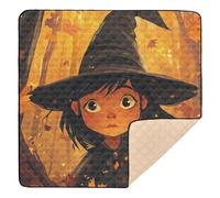 Halloween Safari Witch Large Sturdy Baby Activity Play Mat for Floor Portable Travel Play Mat for Baby Kids Toddlers Infants, 50'' x 50''