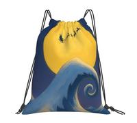 Halloween Santa Before Christmas Gym Bag Lightweight String Backpack Durable Drawstring Bag For Picnic Holiday Yoga 36X42Cm