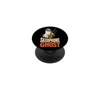 Halloween Saxophone Ghost Boo Music Player Gift PopSockets Adhesive PopGrip