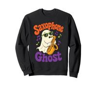 Halloween Saxophone Ghost Boo Music Player Gift Sweatshirt