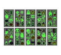 Halloween Scar Tattoos Stickers Zombie Tattoo Halloween Scar Makeup Face Stickers Costume (#13 Luminous light)