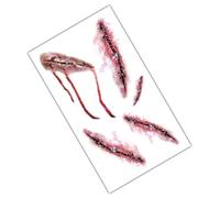 Halloween Scar Tattooss For Party - Fake Injury Stickers, 3d Bloody Makeup Decals, Enhanced Visual Appeal | Realistic Temporary Body Wound Stickers For Kids Women Costume Dress Up Spooky