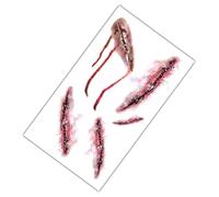 Halloween Scar Tattooss For Party - Fake Injury Stickers, 3d Bloody Makeup Decals, Enhanced Visual Appeal | Realistic Temporary Body Wound Stickers For Kids Women Costume Dress Up Spooky