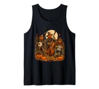 Halloween Scarecrow Band Pumpkin Country Music Horror Tank Top
