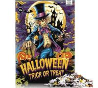Halloween Scarecrow Comic Cover Puzzles 500 Pieces Wooden Puzzles for Adults & Teenager Learning Educational Toys 500pcs (52x38cm)