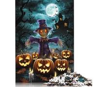Halloween Scarecrow Puzzle for Adults 1000 Pieces Wood Puzzles Home Educational Games DIY Toys 1000pcs (75x50cm)