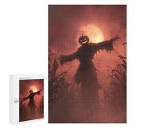Halloween Scarecrow with Full Moon Puzzle 1000 Teile Schwer Puzzle Spielzeug Lernspiel Impossible Herausforderungsspielzeug Für Erwachsene Kinder 1000 PCS