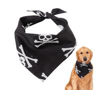 Halloween Scarf for Pets - Washable Dog Saliva Towel | Triangular Bandana Decorative Skull Spider Pumpkin | Cat Puppy Accessory for Homemade Park Event Festival