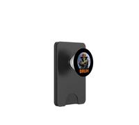 Halloween Scary Bruh Skeleton Under The Full Moon PopSockets PopWallet for MagSafe
