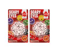Halloween Scary Eyes 2X25g - Fun Edible Sugar Decorations for Cupcakes, Biscuits, Cookies & Spooky Bakes - Easy to Use - For Halloween Party Treats