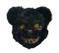 Halloween Scary Face Cover | Horror Animal Face Ma-sk | Comfortable Scary TTeddy Bear Ma-sk | Halloween S-cary Bear M-ask for Carnival Party Cosplay Masquerade