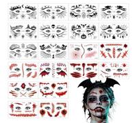 Halloween Scary Face Stickers 20 Pieces Waterproof