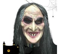 Halloween Scary - Female Scary Party Outfit Realistic Appearance Of Old Witch Strange Cosplay Prop With Detailed Features | Component I