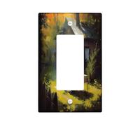 Halloween Scary Ghost Switch Plates White Haunted House Decoration for Holiday Wall Decor Thermoplastic Standard Size