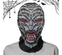 Halloween Scary Mask, Scary Ghost Mask, Horror Funny Mesh Full Headpiece, Evil Ghost Mask, Halloween Costume Scary Mesh Halloween Costume for Adults, Holiday Party Accessories
