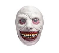 Halloween Scary Mask - Smile Demon Mask, Scary Face Protection, Latex Cosplay Headgear, Scary Make Up Headgear, Horror Mask with Glow Function, Haunted Costume Scene for Party