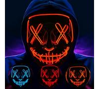 Halloween Scary Mask, Terrifying Masks, Terror Mask, Horror Face Masks for Adults Kids, Rave Party Accessory, Halloween Christmas Carnival Festival Gear(Orange)