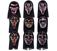 Halloween Scary Masks, 9 PCS Scream Masks for Adults/Kids, Scary Skull Mask, Horror Full Head Masque Halloween Decorations Costume Creepy Cosplay Prop