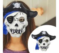 Halloween Scary Masks Halloween Party Supplies Manufacturers New Festival Skeletons Across The Border Scary (White, 31x25x4cm)
