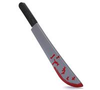 Halloween Scary Prank Props, Realistic Bloody Knives Machete Cleaver & Pitchfork Party Supplies Tricksters Horror Prank Toy Fancy Dress Up Costume Party Accessory, Long Shredder Machete