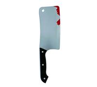 Halloween Scary Prank Props, Realistic Bloody Knives Machete Cleaver & Pitchfork Party Supplies Tricksters Horror Prank Toy Fancy Dress Up Costume Party Accessory, Bloody Cleaver Weapon