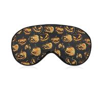 Halloween Scary Pumpkin Head Sleep Mask Eye Masks Soft Blackout Eye Shade Cover Blindfold Eyeshade for Deep Rest Travel Nap